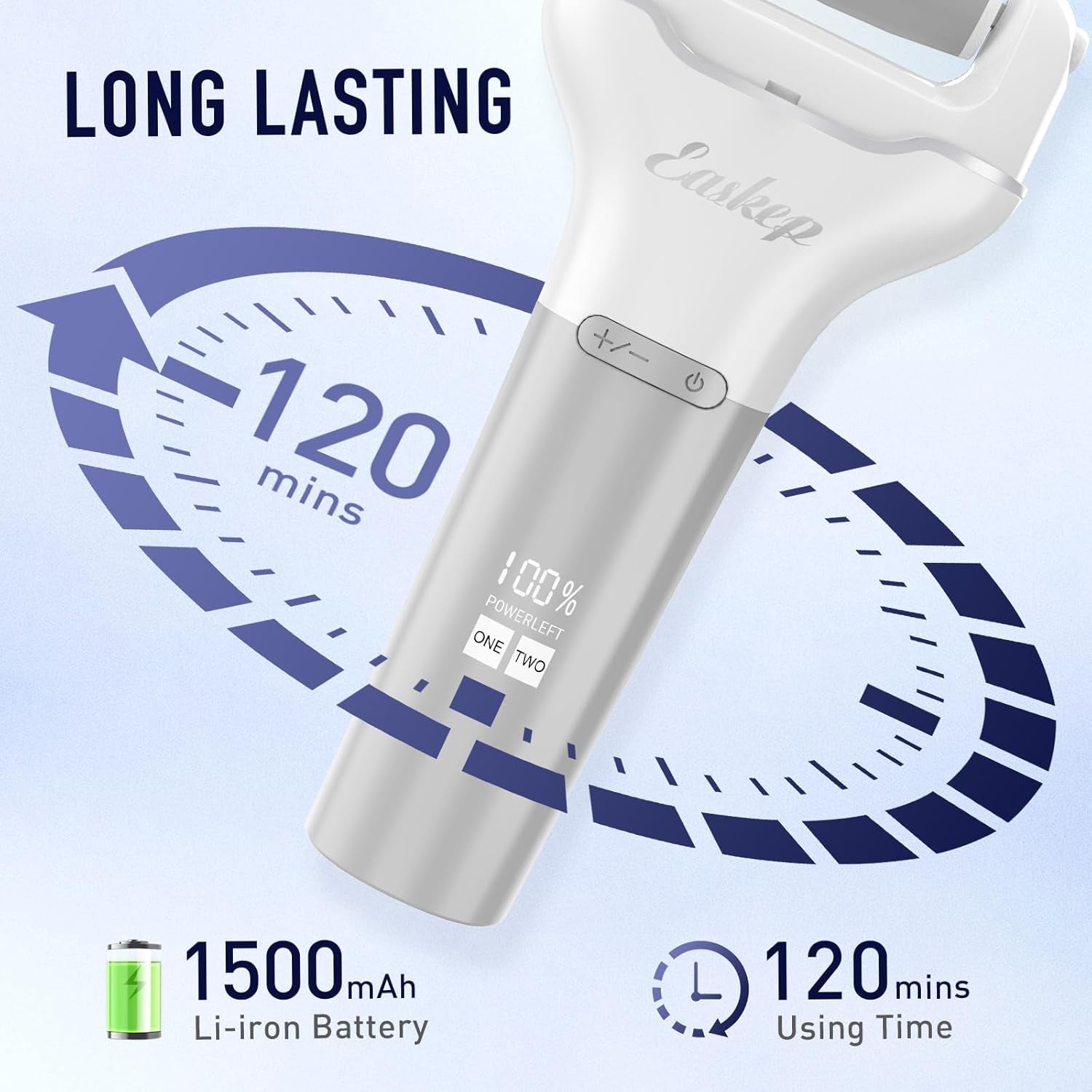 Electric Foot Callus Remover Rechargeable Portable Electronic Foot File Pedicure Tools, Waterproof 16 in 1 Callus Remover Kit, Professional Pedicure Kit for Dead Hard Cracked Dry Skin (Silver)