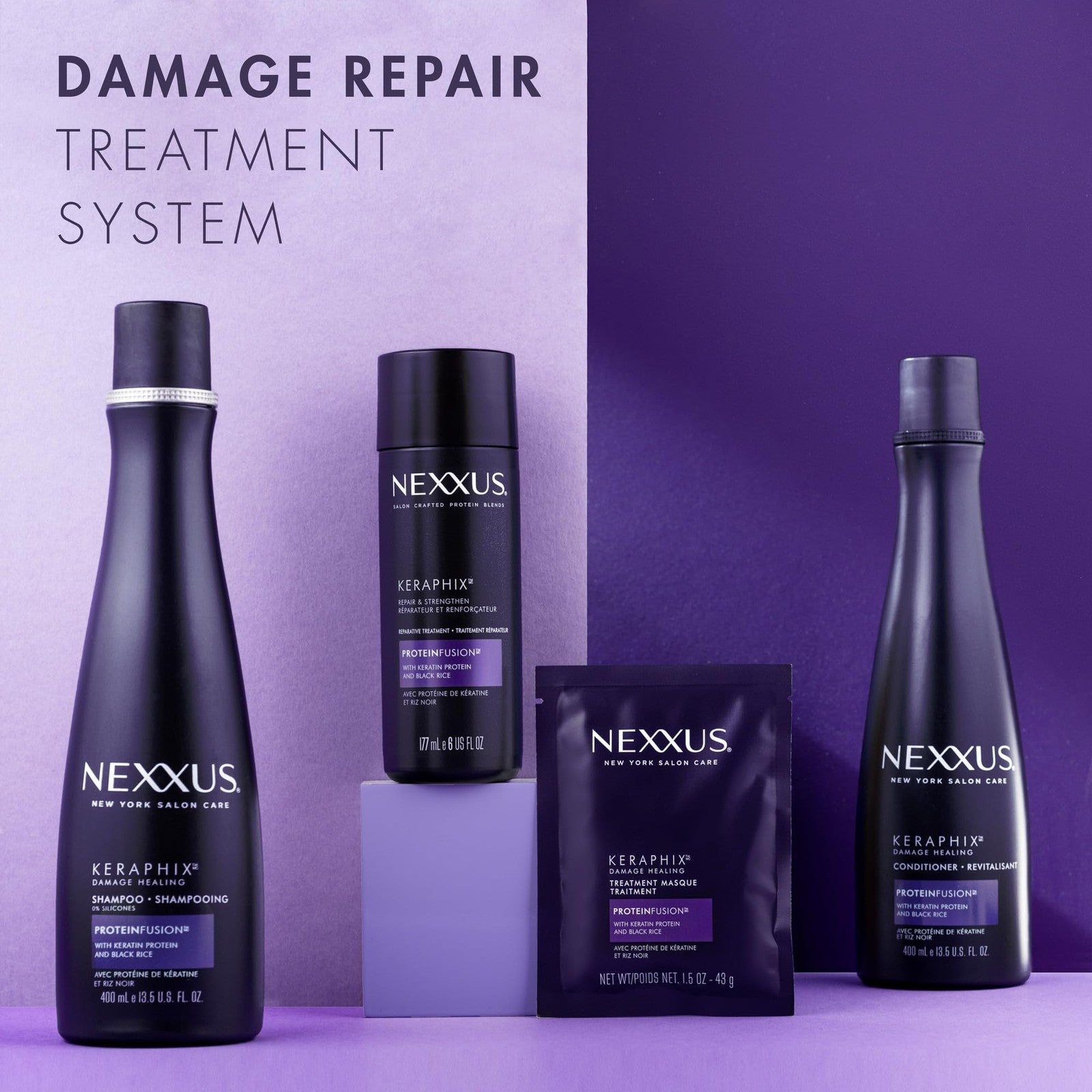 Nexxus Keraphix Damage Repair Hair Treatment Cream 6Oz Split End Repair