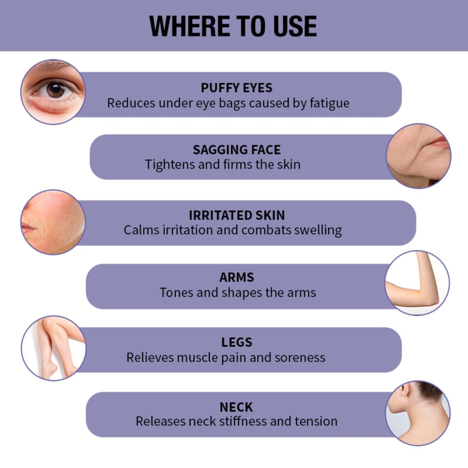 Ice Roller Massage for Face Toning - Reduces Clogged Pores - Improves Absorption - Releases Neck Stiffness - Lavender - 1 Pc