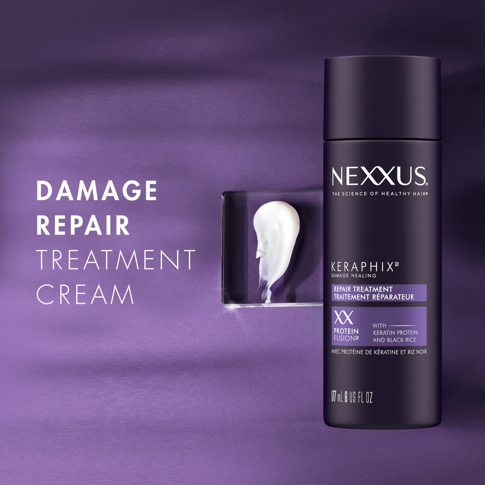 Nexxus Keraphix Damage Repair Hair Treatment Cream 6Oz Split End Repair