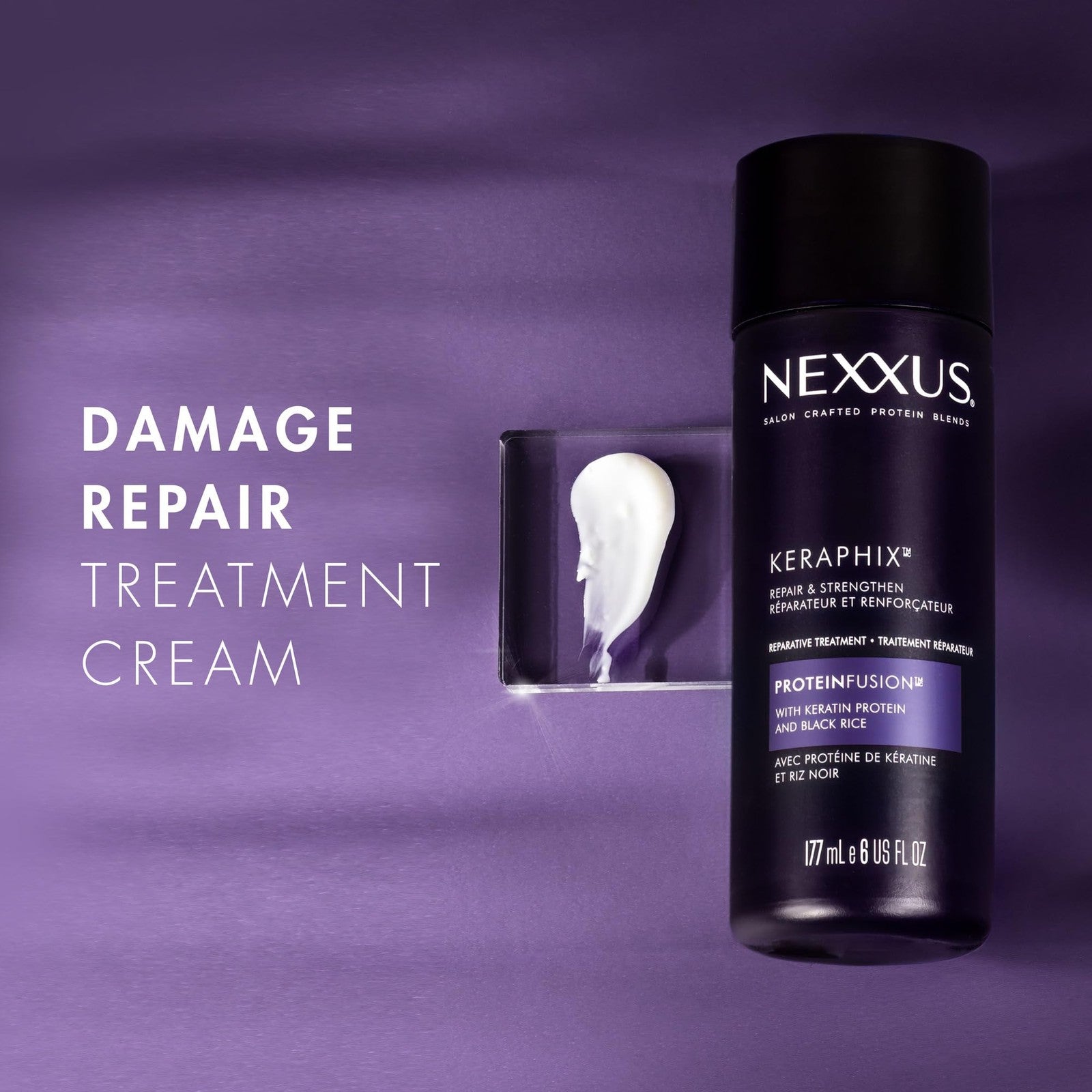 Nexxus Keraphix Damage Repair Hair Treatment Cream 6Oz Split End Repair