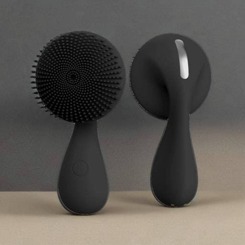 Tara Sonic Facial Cleansing Brush | Silicone Face Scrubber | Soft and Smooth Bristles Removes Dead Skin Cells and Makeup | for All Skin Types - Black