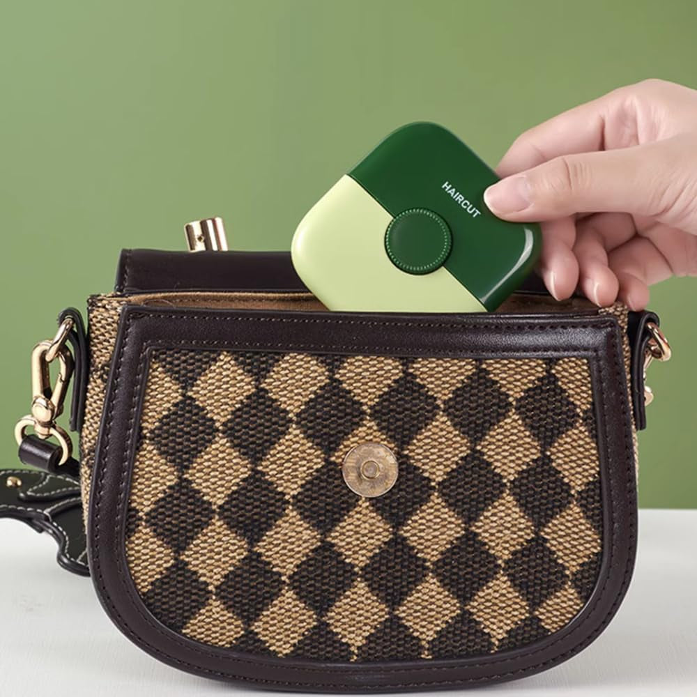 2 PACK Split End Trimmer, 2 in 1 Bangs Trimmer ABS Protective Cover, Dustproof Design Organizes Broken Hair and Cuts