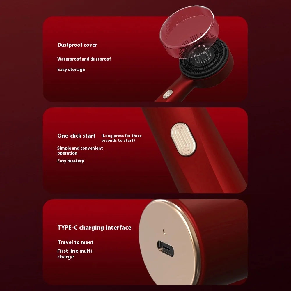 Laser Scalp Massager Comb,Red Light Therapy Hair Oil Applicator Cordless Hair Comb for Women,Abs Silicone Material